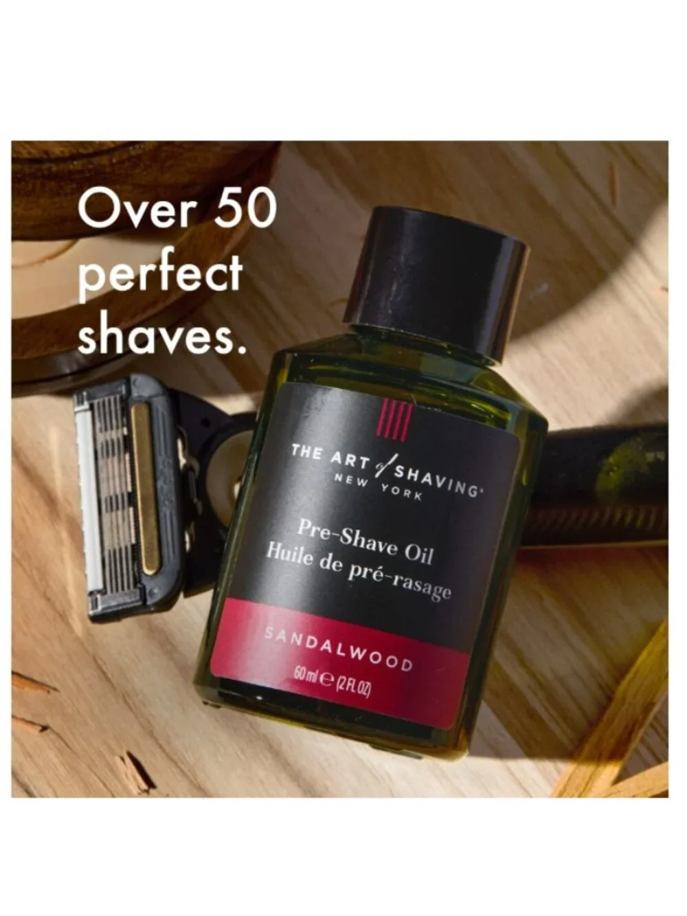 The Art of Shaving Skincare,Sandalwood Pre-Shave Oil Men Soft-Travel30ml,1oz-NEW